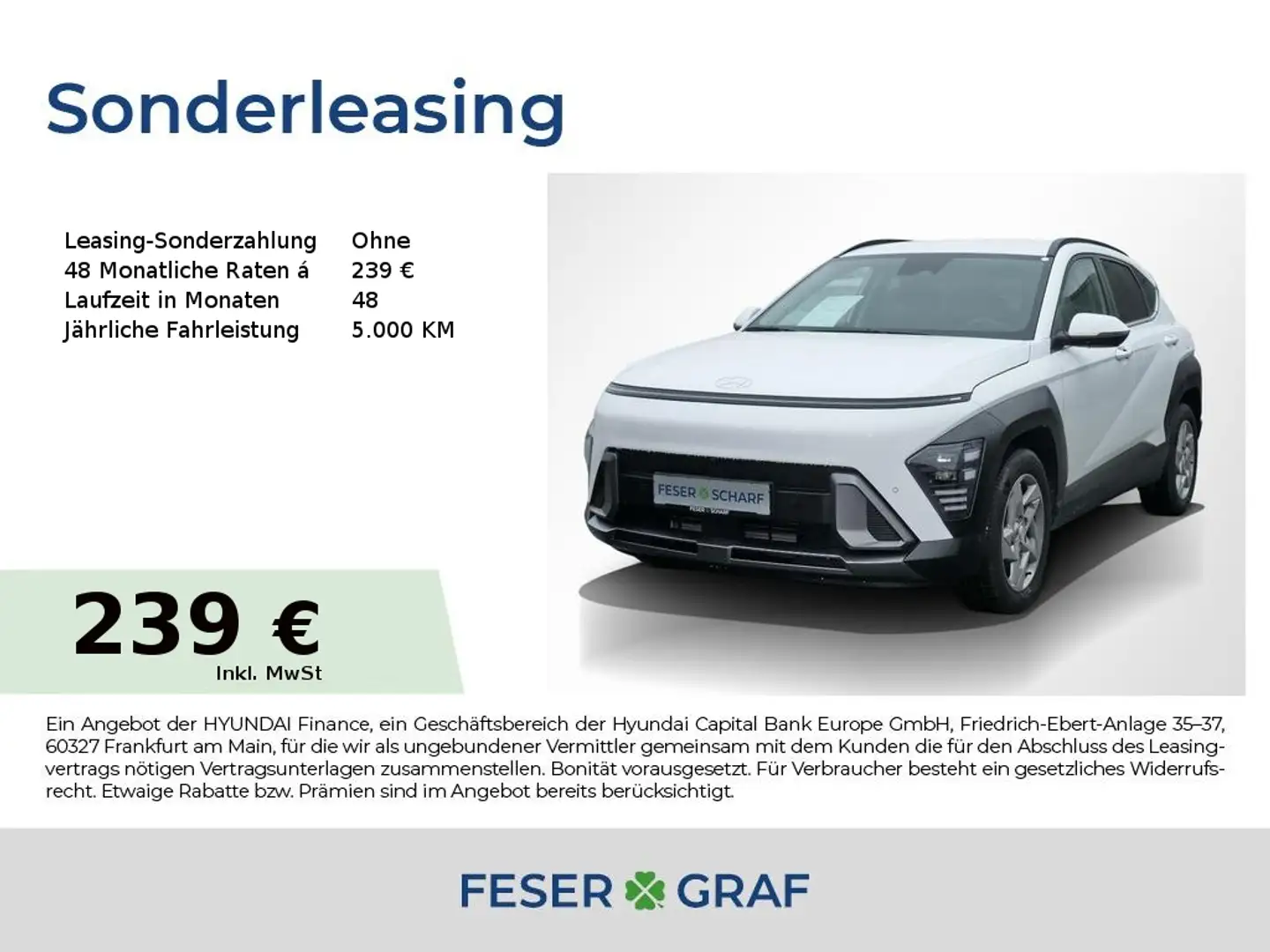 Hyundai KONA TREND Elek. Heckklappe NAVI KAMERA SHZ LHZ Blanc - 1