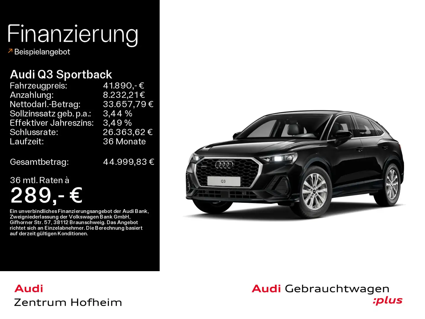 Audi Q3 40 TFSI qu S tro*LED*Virtual*Navi+* Schwarz - 1