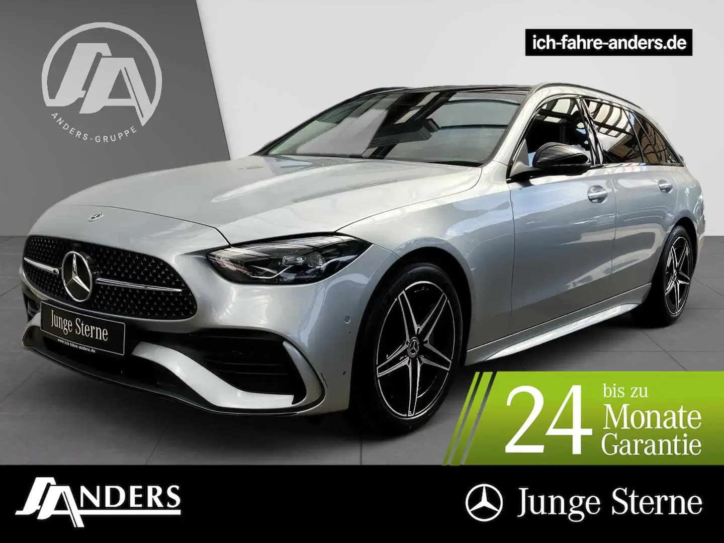 Mercedes-Benz C 200 T AMG AdvPLus+Pano+AHK+Night+LED+Kam+EASY Silber - 1