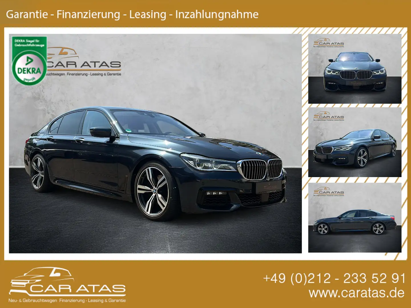 BMW 750 750d xDrive M SPORT 3 x TV *ACC *HEAD UP *360° Grau - 1
