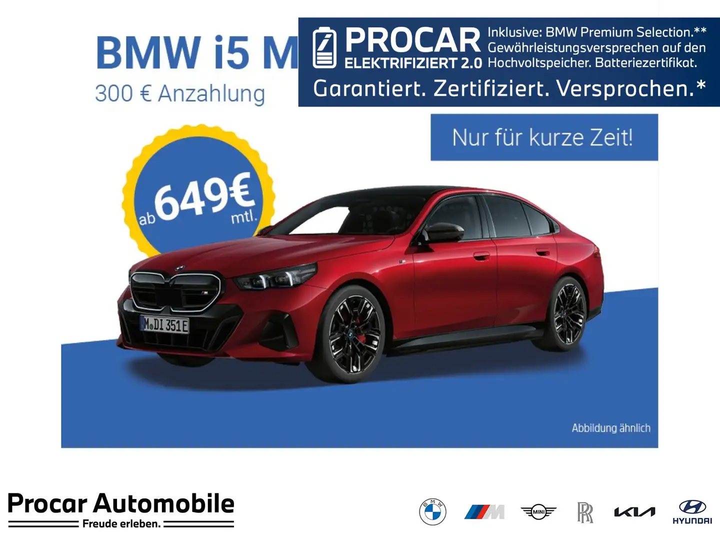 BMW i5 M60 xDrive M Sport, PANO, B&W, DA Prof., PA+ Blau - 1