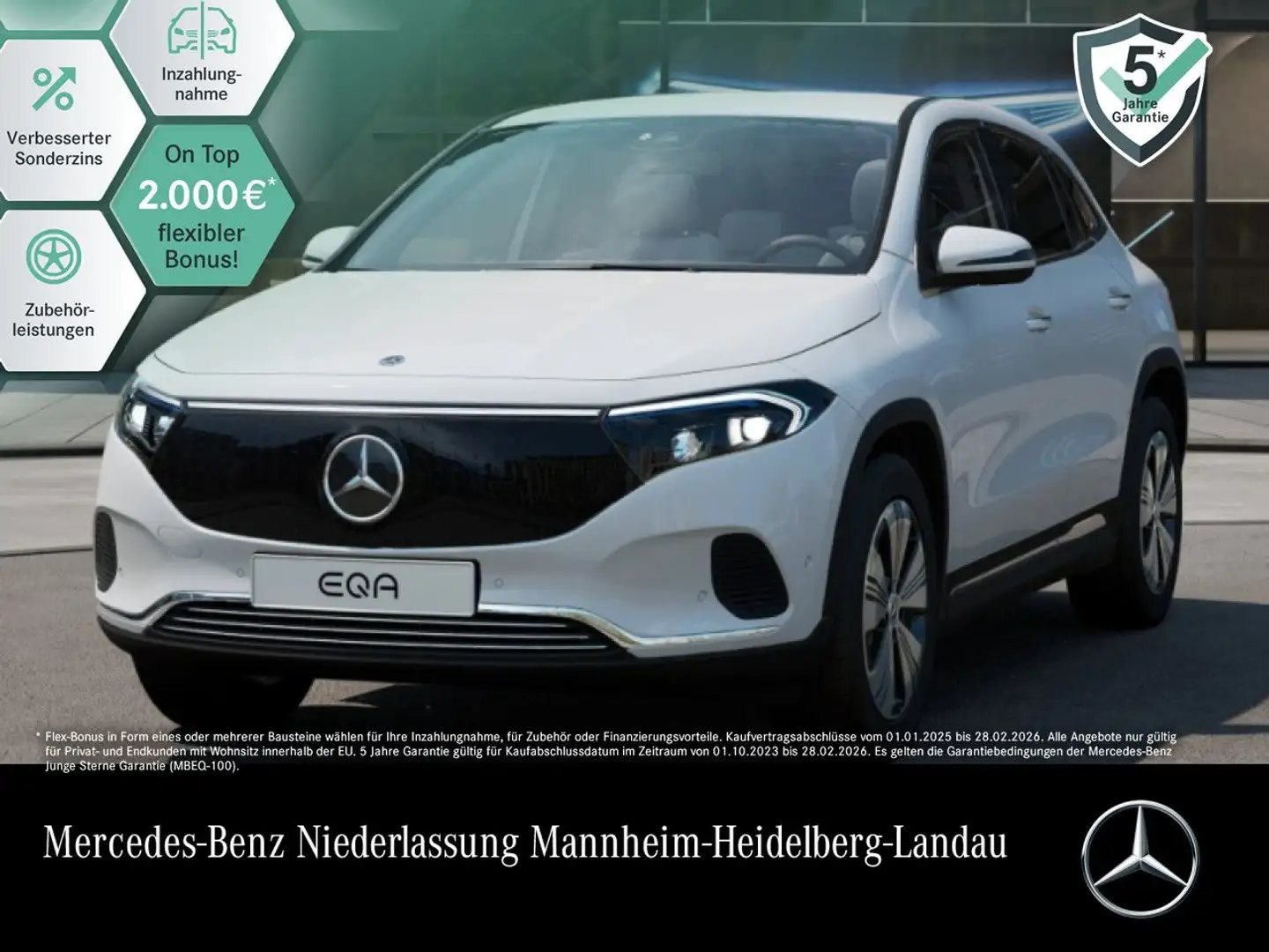 Mercedes-Benz EQA 350 4M PROG+PLUS-PAKET+KAMERA+MEMORY+KEYLESS Weiß - 1