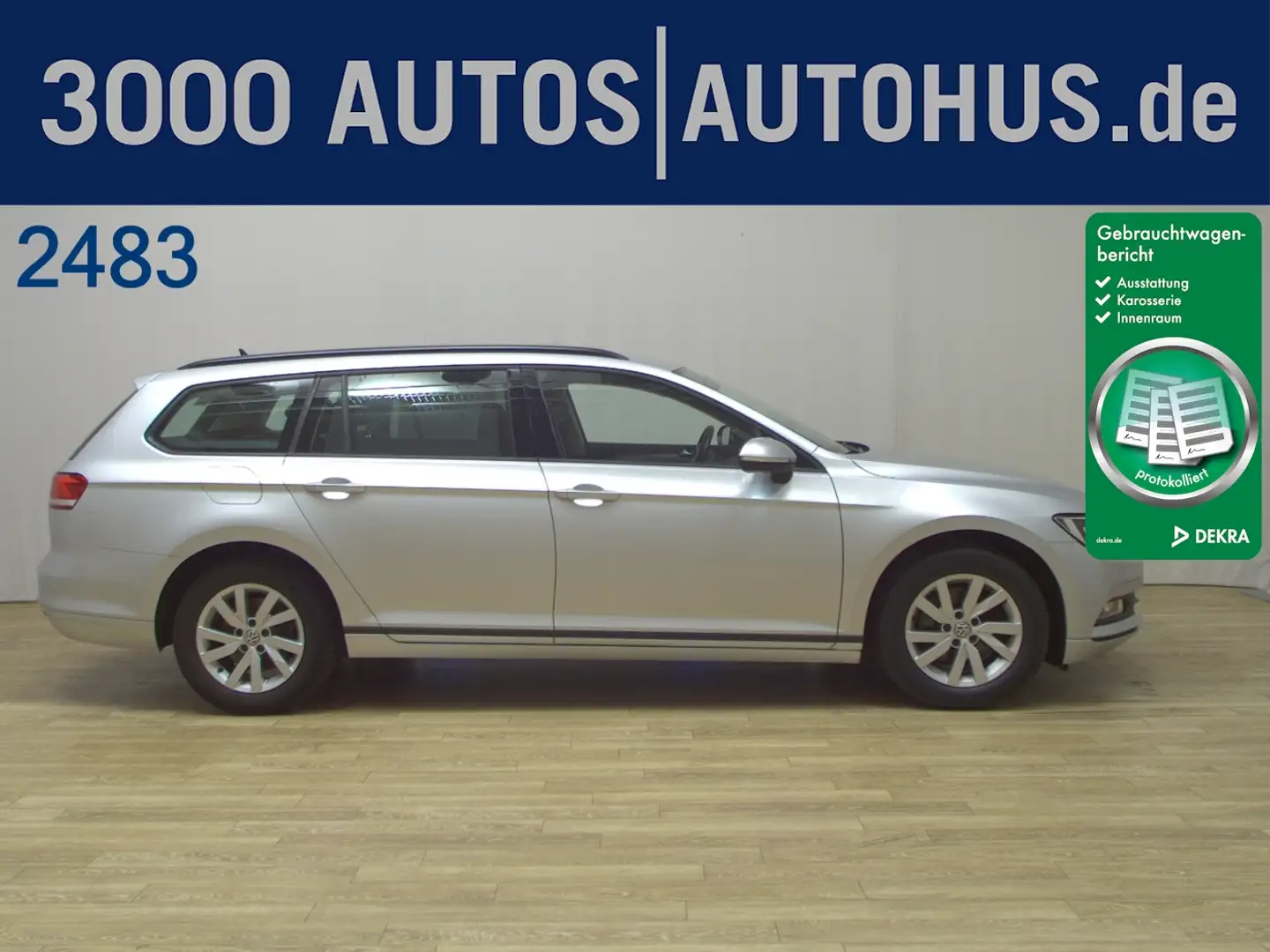 Volkswagen Passat Var. 1.6 TDI Trendline Navi ACC Shz AHK Silber - 1