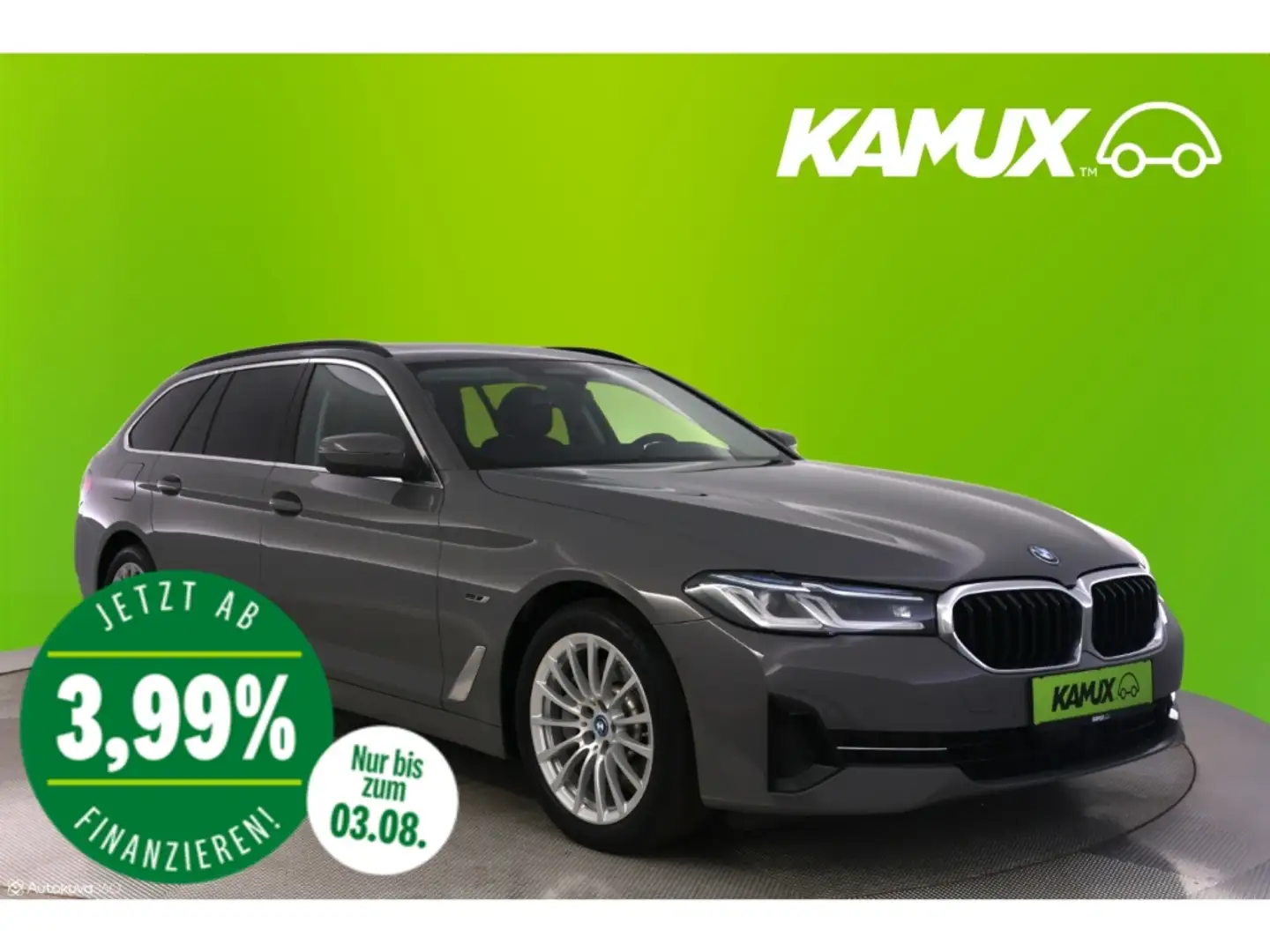 BMW 530 e Touring Steptronic+LED+NAVI+VIRTUAL+PANO Grijs - 1