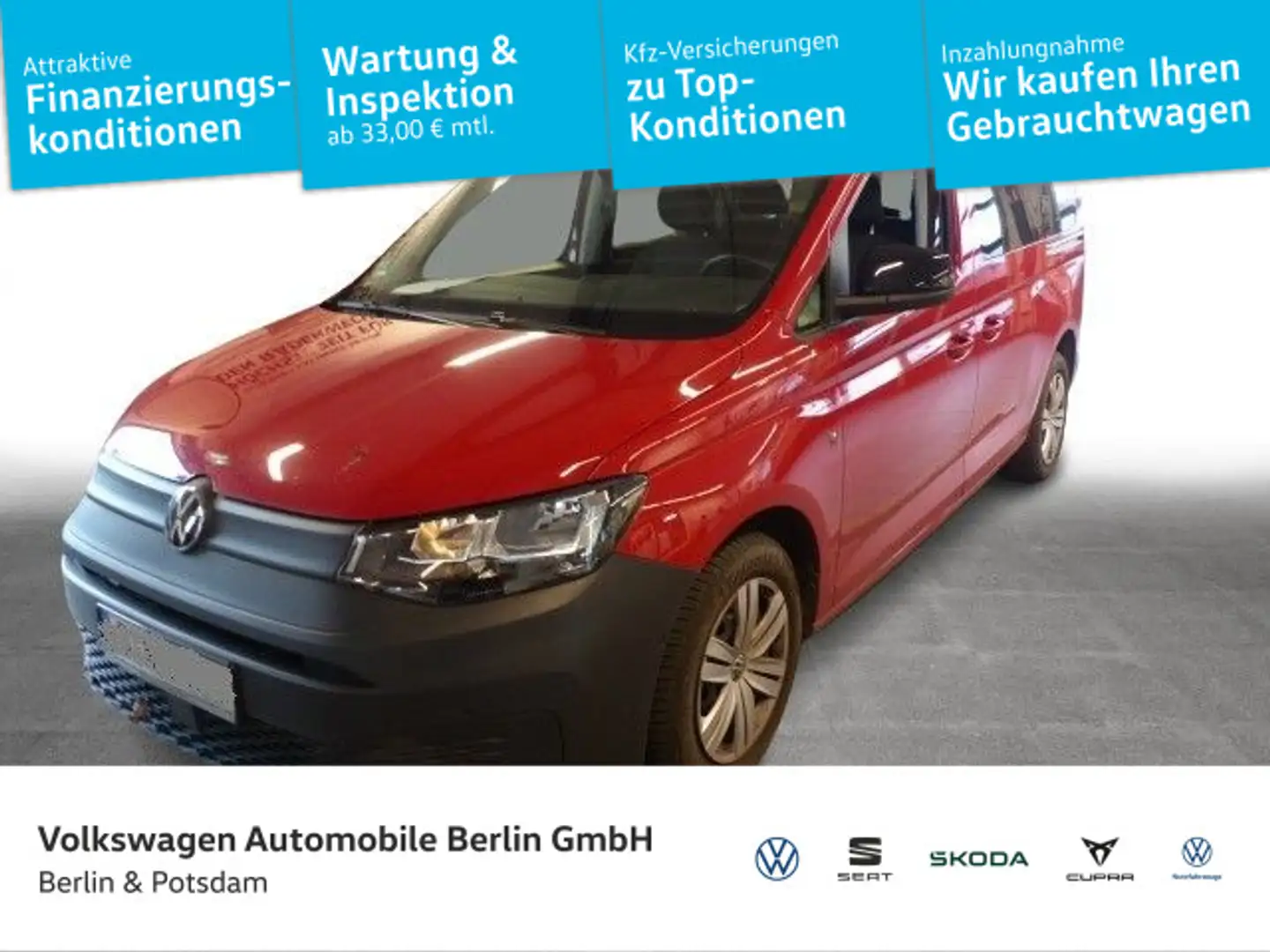 Volkswagen Caddy 1.5TSI DSG LR NAVI AHK 7-Sitze Rouge - 1