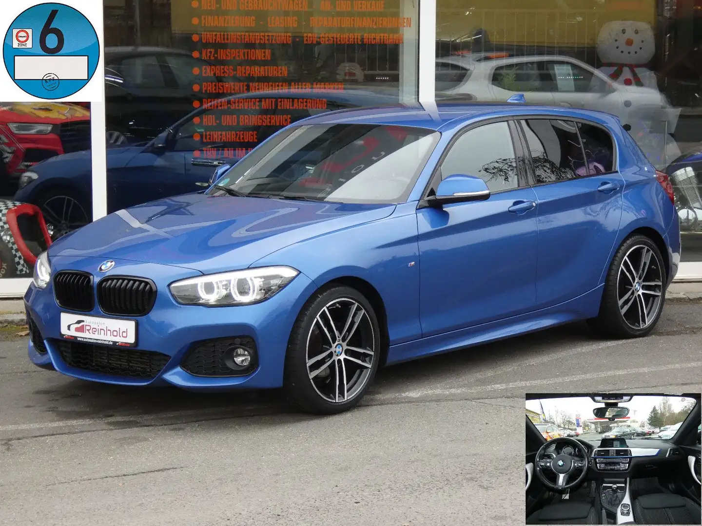 BMW 118 i Edition M Sport Shadow LED NAVI 18" F20 LCI Azul - 1