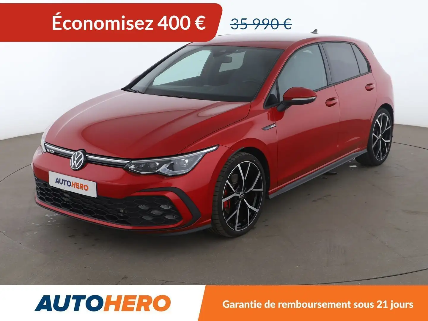 Volkswagen Golf 2.0 TDI GTD DSG7 Rouge - 1