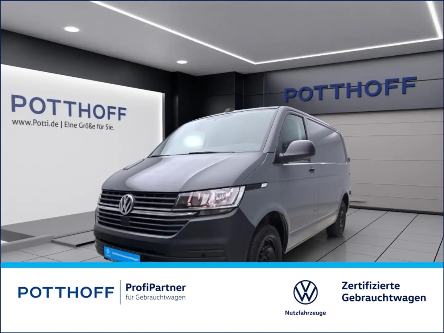 Volkswagen T6.1 Transporter Kasten 2.0 TDI ECO PROFI NAVI AHK KLIMA Gris - 1