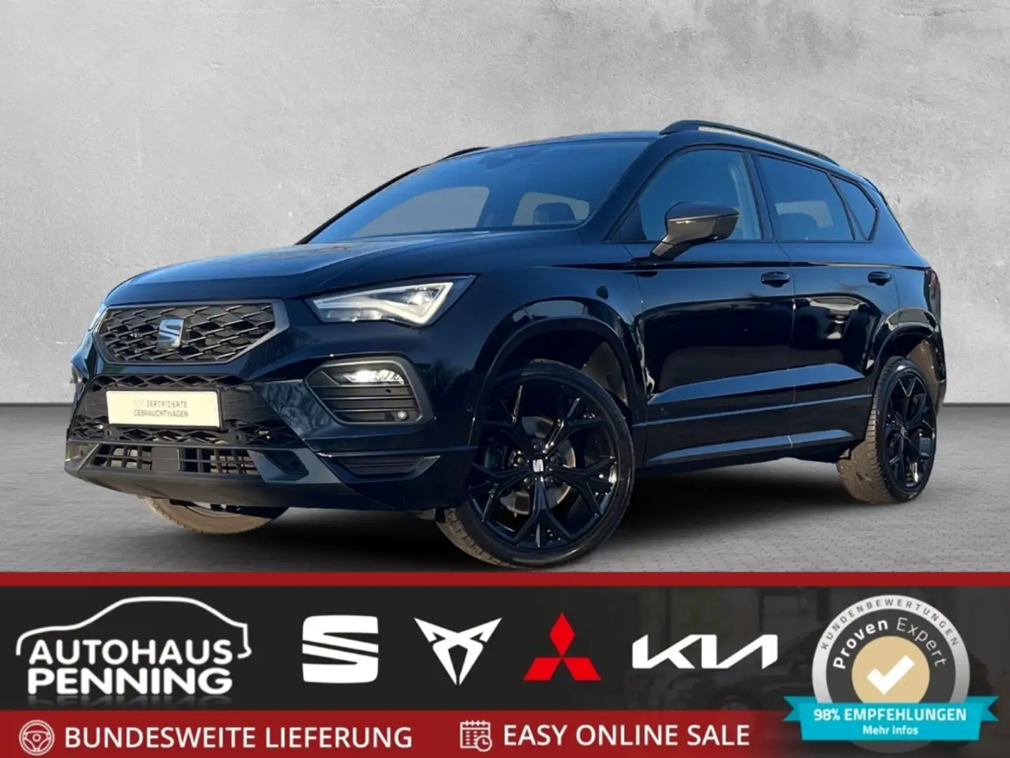 SEAT Ateca FR 2.0 TDI BEATS APPLECARPLAY ACC NAVI PDC KLIMAAU Noir - 1