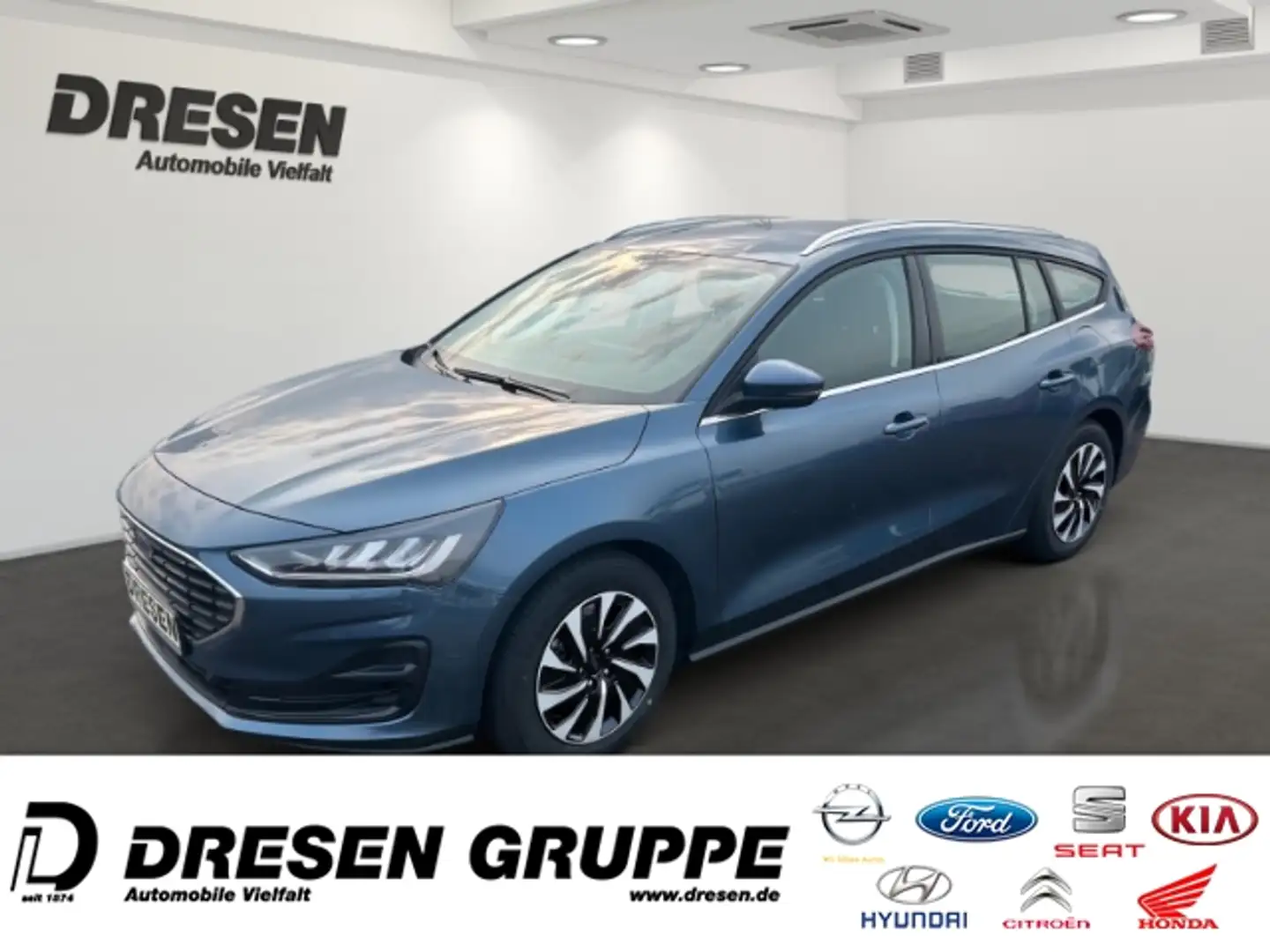 Ford Focus 1.0 Turnier Titanium Sitzheizung/Navi/ACC/Rückfahr Синий - 2