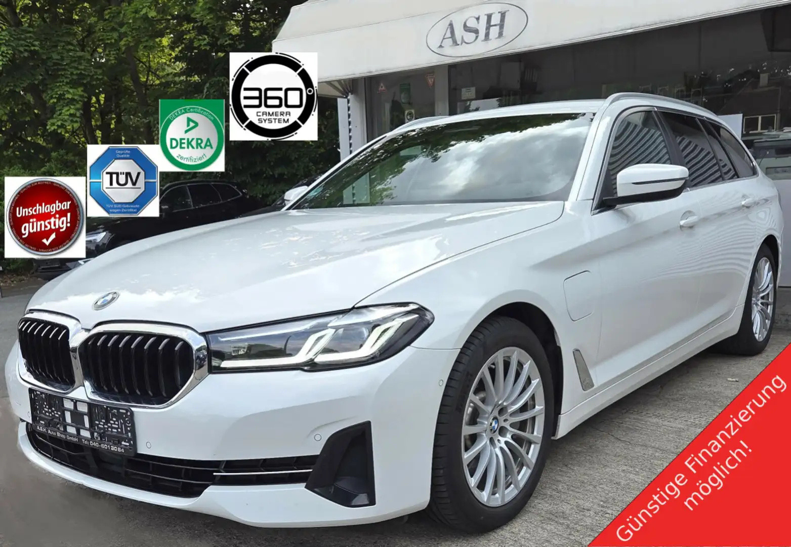 BMW 530 530e Led.360°.DrivAsProf.ParkAsPlus.LiveCP.NavPr Weiß - 1