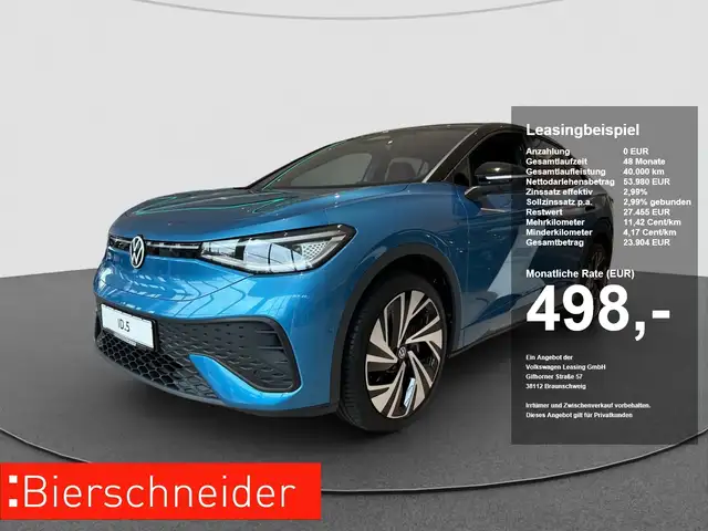 Volkswagen ID.5 Pro 77 kWh Pro MATRIX EL SITZ AHK 21ZOLL WPUMPE NA