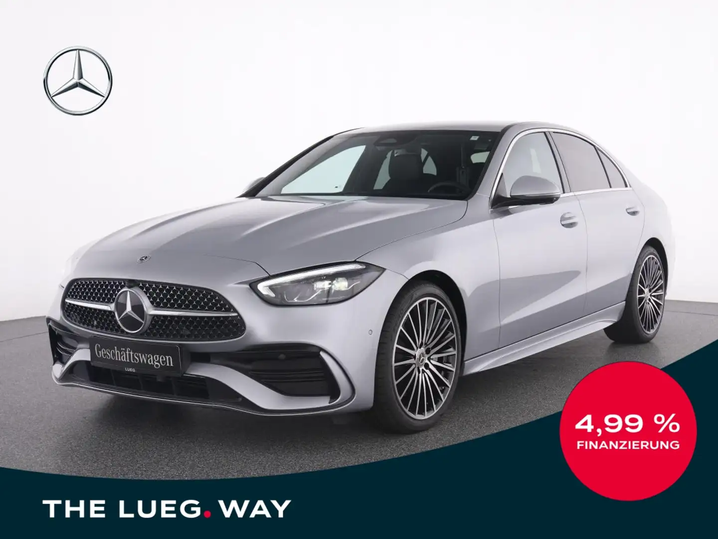 Mercedes-Benz C 180 AMG+19"+AHK+SOUND+360°+EDW+MEMORY+TOTW.+++ Ezüst - 1