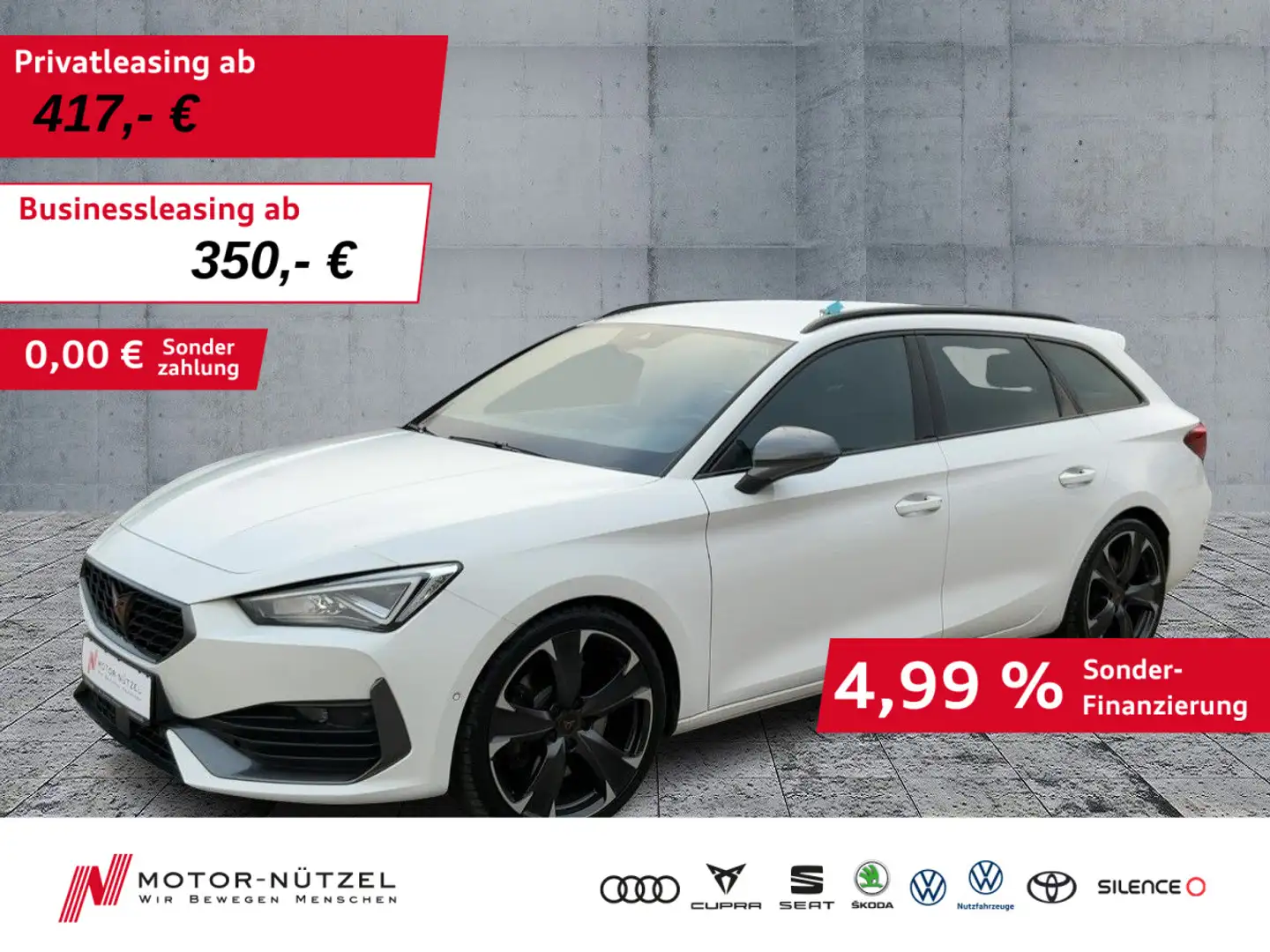 CUPRA Leon ST 2.0 TSI DSG VZ LED+NAVI+DCC+ACC+APP+SHZ Weiß - 1