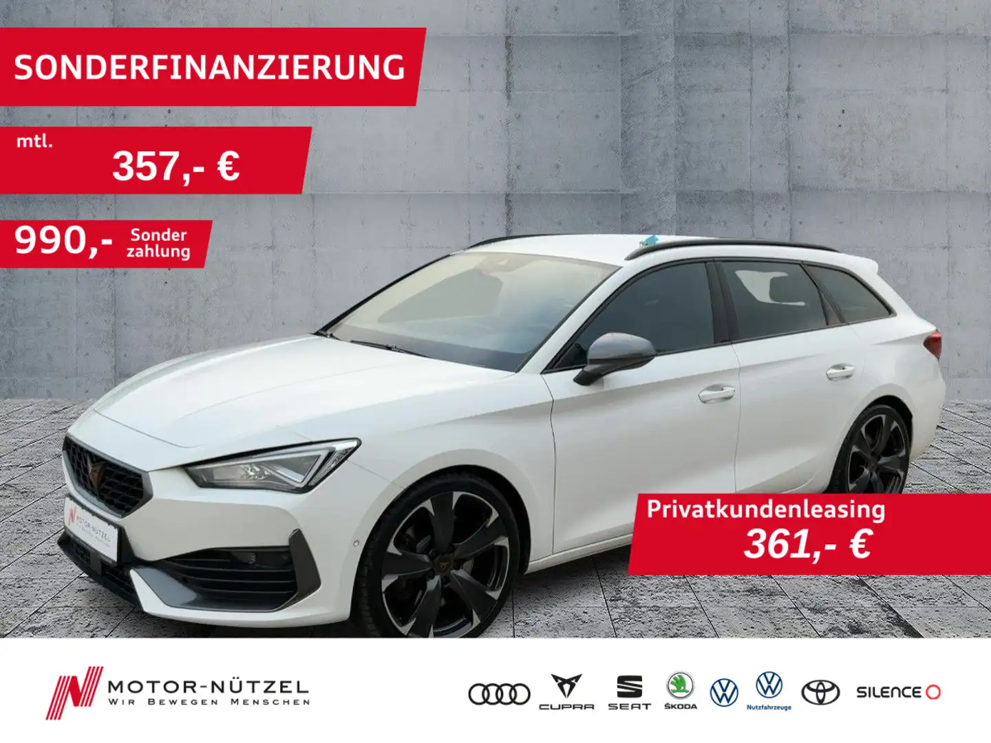 CUPRA Leon ST VZ 2.0 TSI DSG LED+NAVI+DCC+ACC+APP+SHZ Weiß - 1