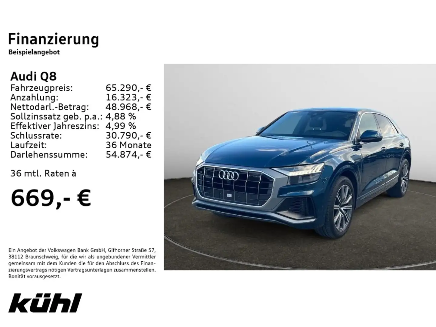 Audi Q8 3.0 TFSI e quattro quattro Blau - 2