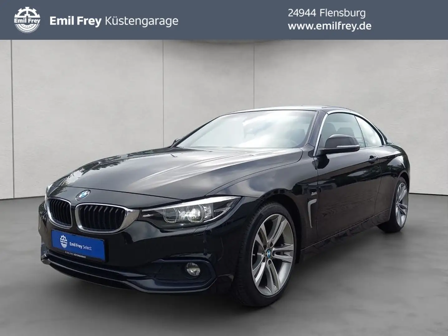 BMW 420 Cabrio Sport Line 6-Gang LED / Navi/ SHZ Zwart - 1