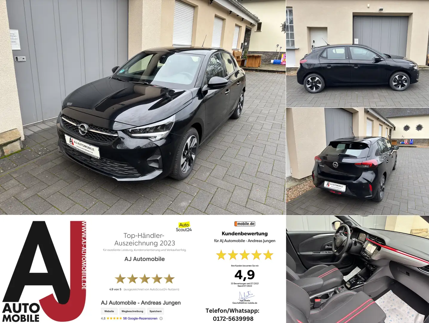 Opel Corsa-e GS Line 1.Hand/Allwetter/Navi Zwart - 1