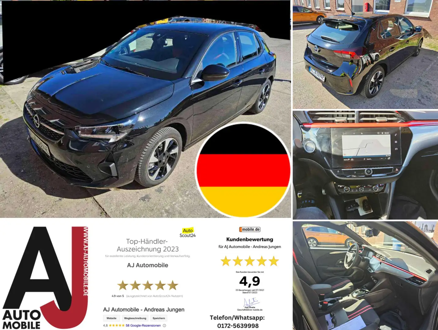 Opel Corsa-e Corsa-e GS Line 1.Hand/Allwetter/Navi Schwarz - 1