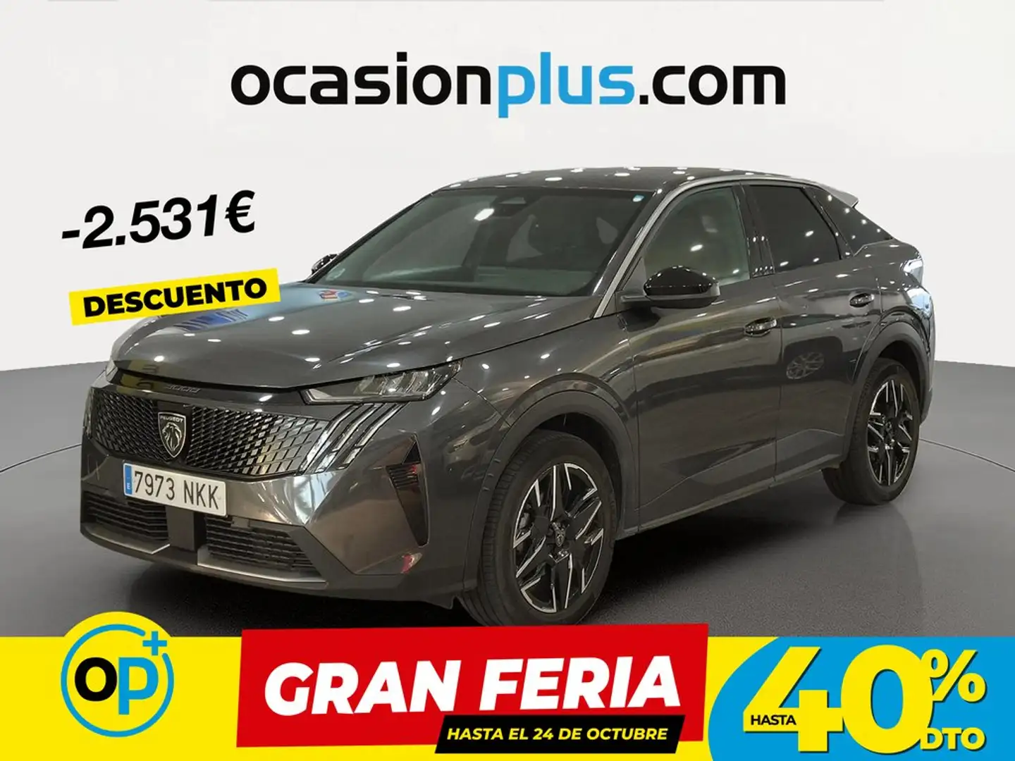 Peugeot 3008 Hybrid Allure eDCS6 145 Gris - 1