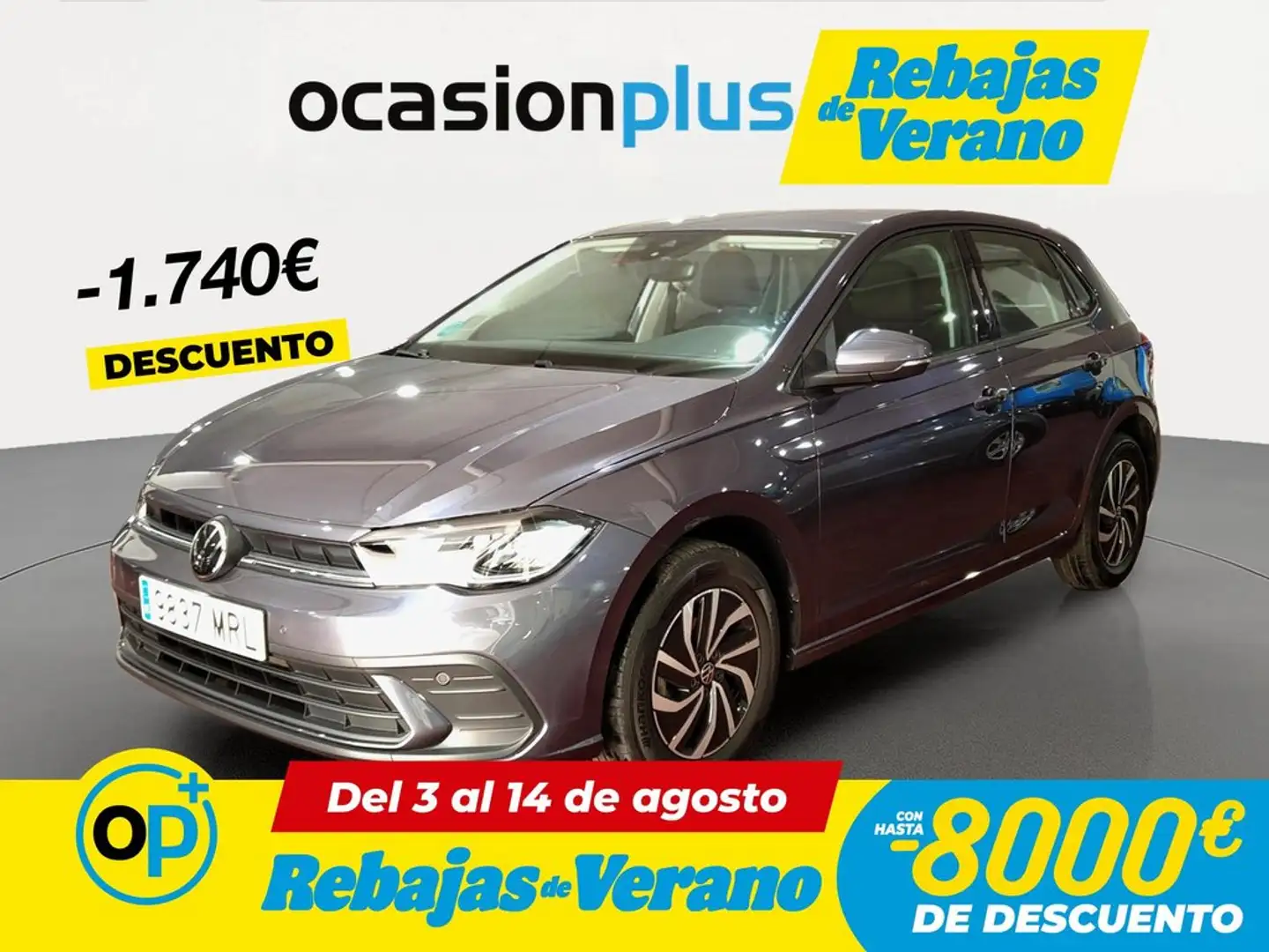 Volkswagen Polo 1.0 TSI Life 70kW Gris - 1