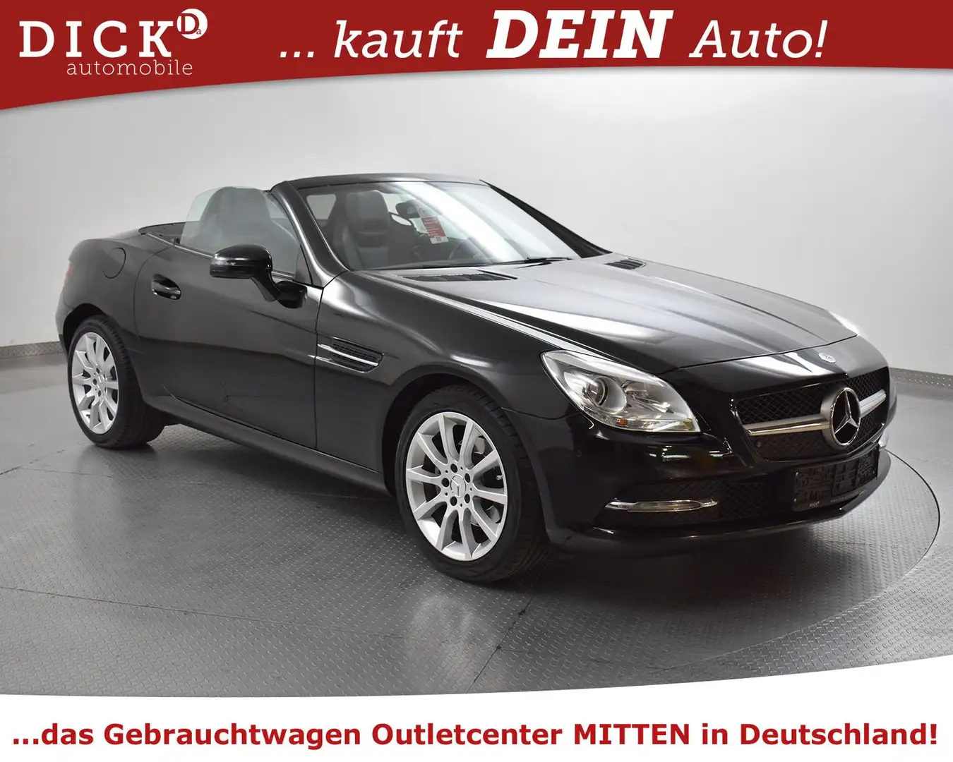 Mercedes-Benz SLK 200 Aut Roadster NAVI+LEDER+SHZ+XEN+PARK+TEM Noir - 1