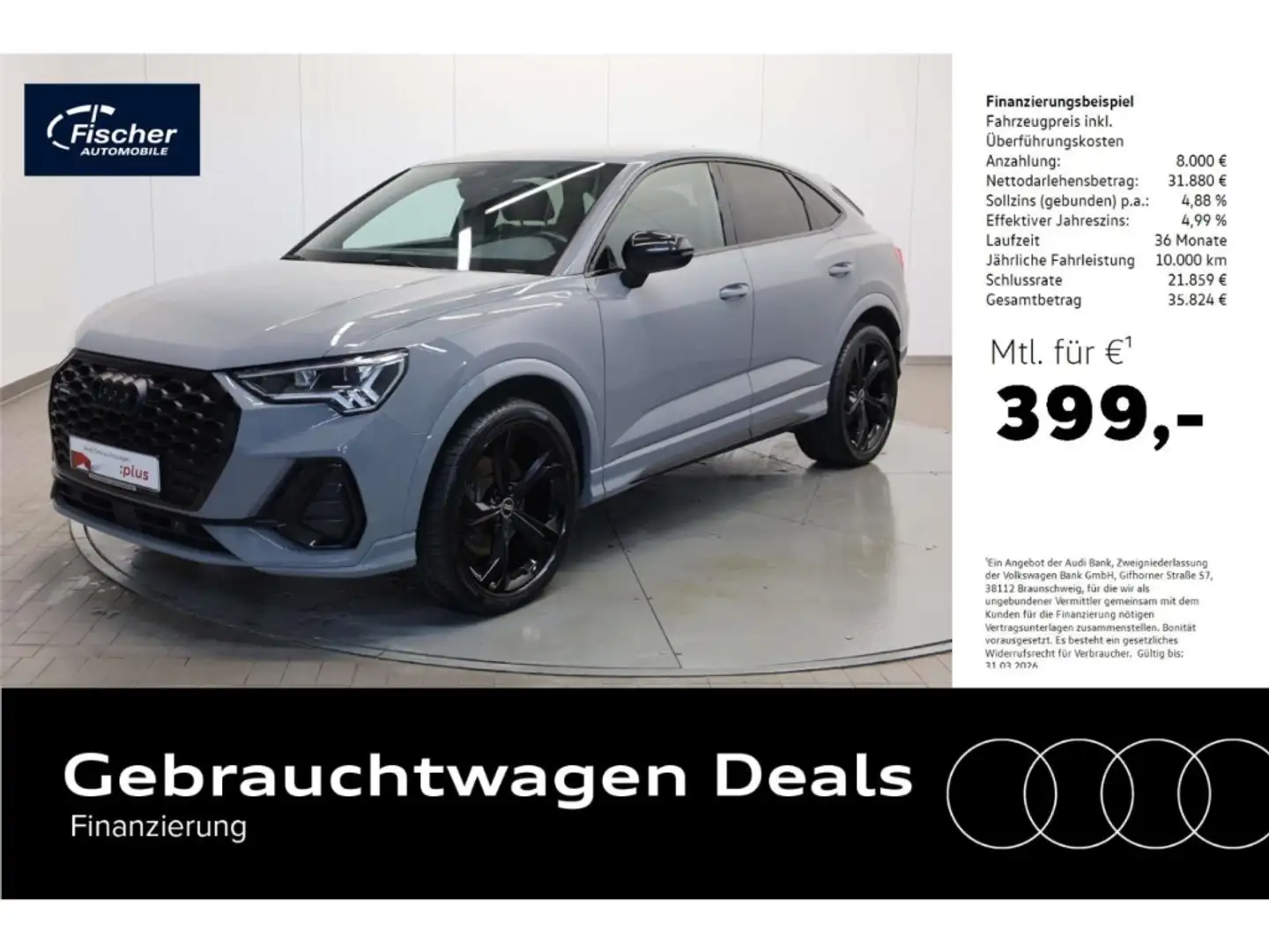 Audi Q3 Sportback 45 TFSI quattro S line Grijs - 1