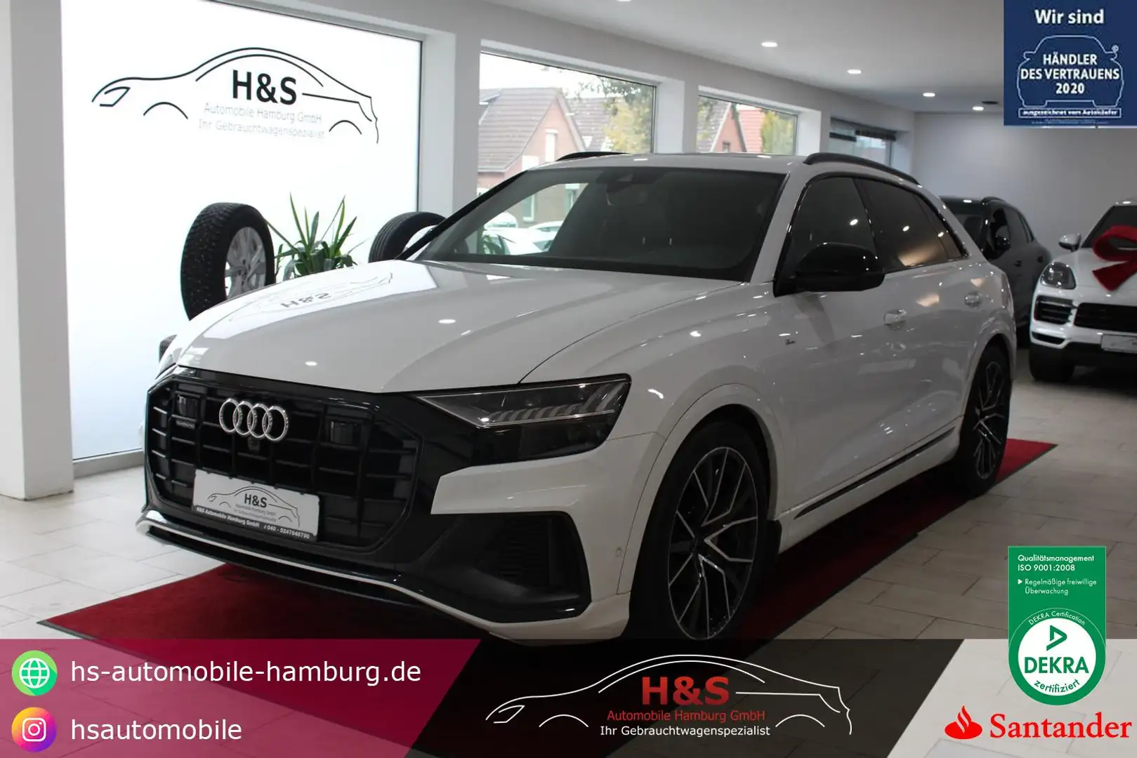 Audi Q8 50 TDI quattro S-LINE*Panorama Blanc - 1
