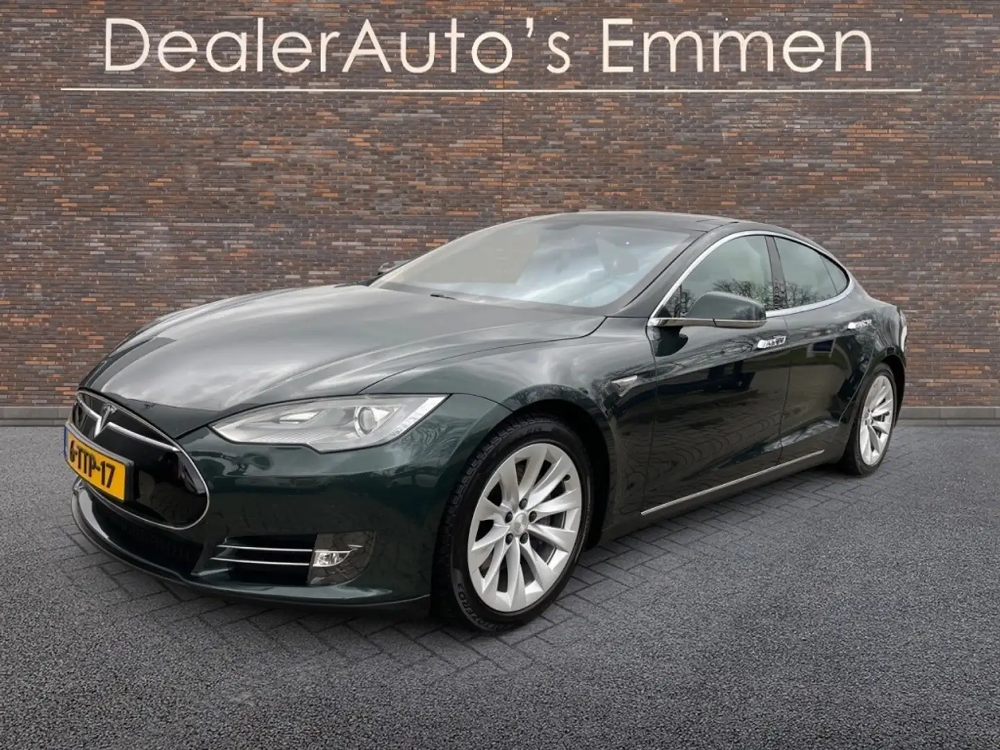 Tesla Model S motors 85 PANODAK LEDER LMV AUTOPILOT LUCHTVERING Green - 2