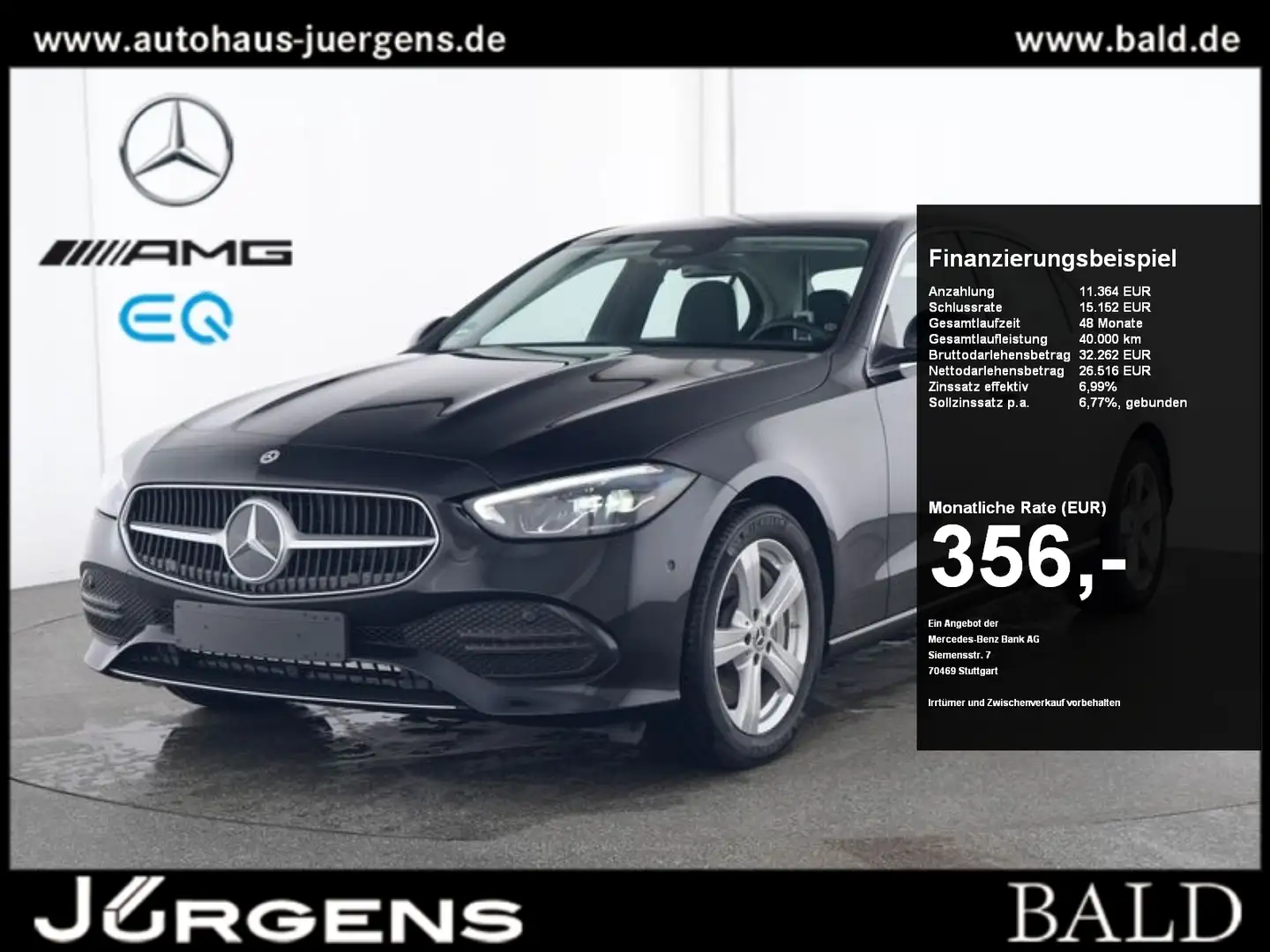 Mercedes-Benz C 300 e Avantgarde/LED/Cam/SHD/Totw/Ambiente/17" Schwarz - 1