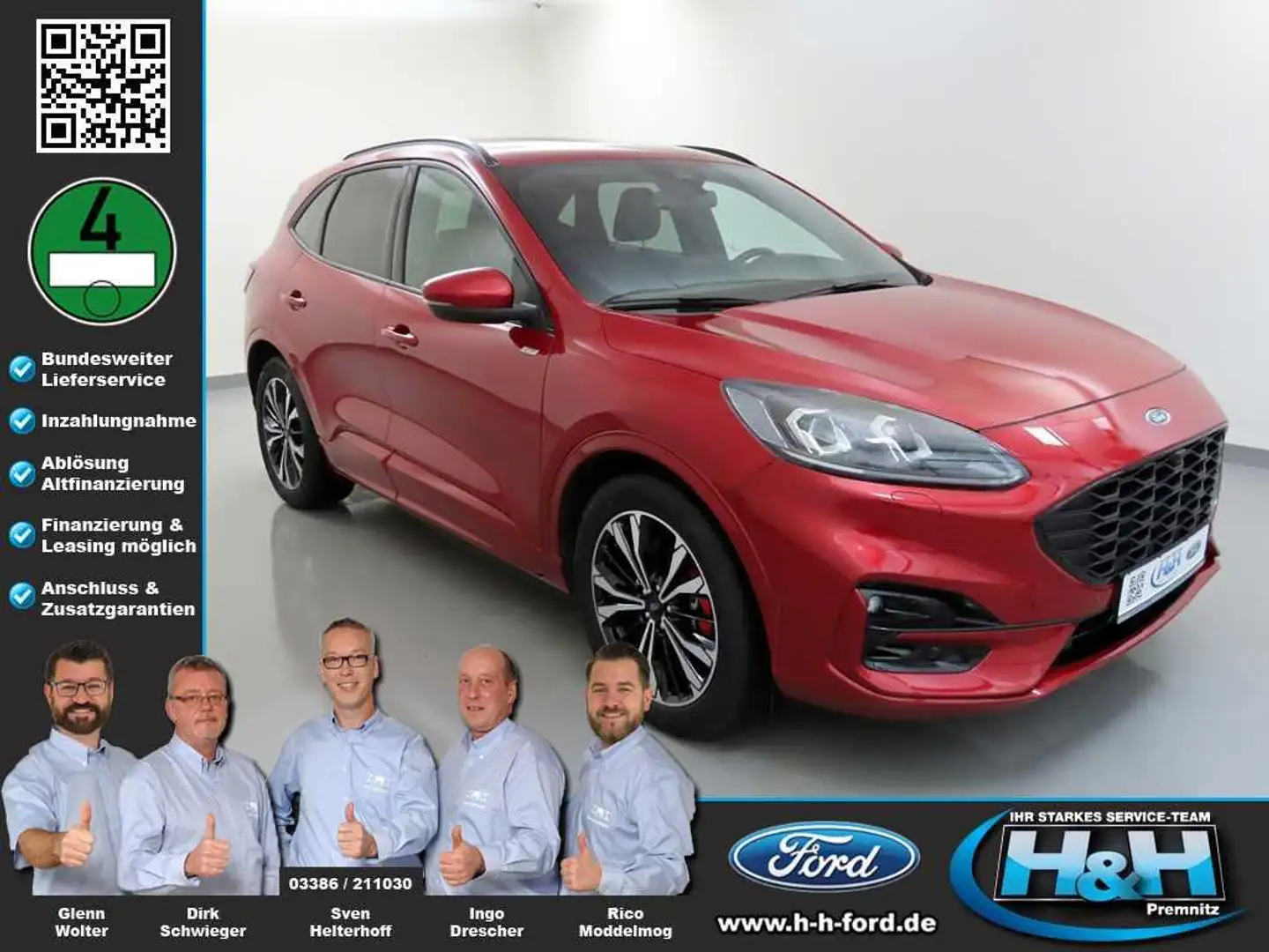 Ford Kuga 2.5 Plug-in Hybrid ST-Line X LED+iACC+AHK Rot - 1