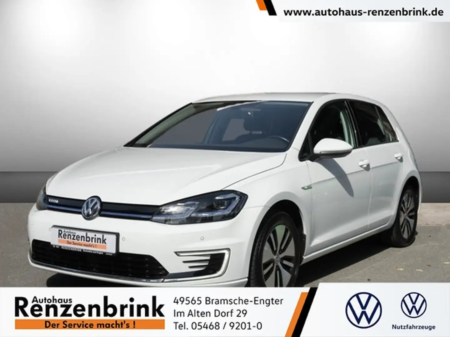 Volkswagen Golf VII e-Golf CCS Navi-Pro heizb. Frontscheibe Weiß - 1