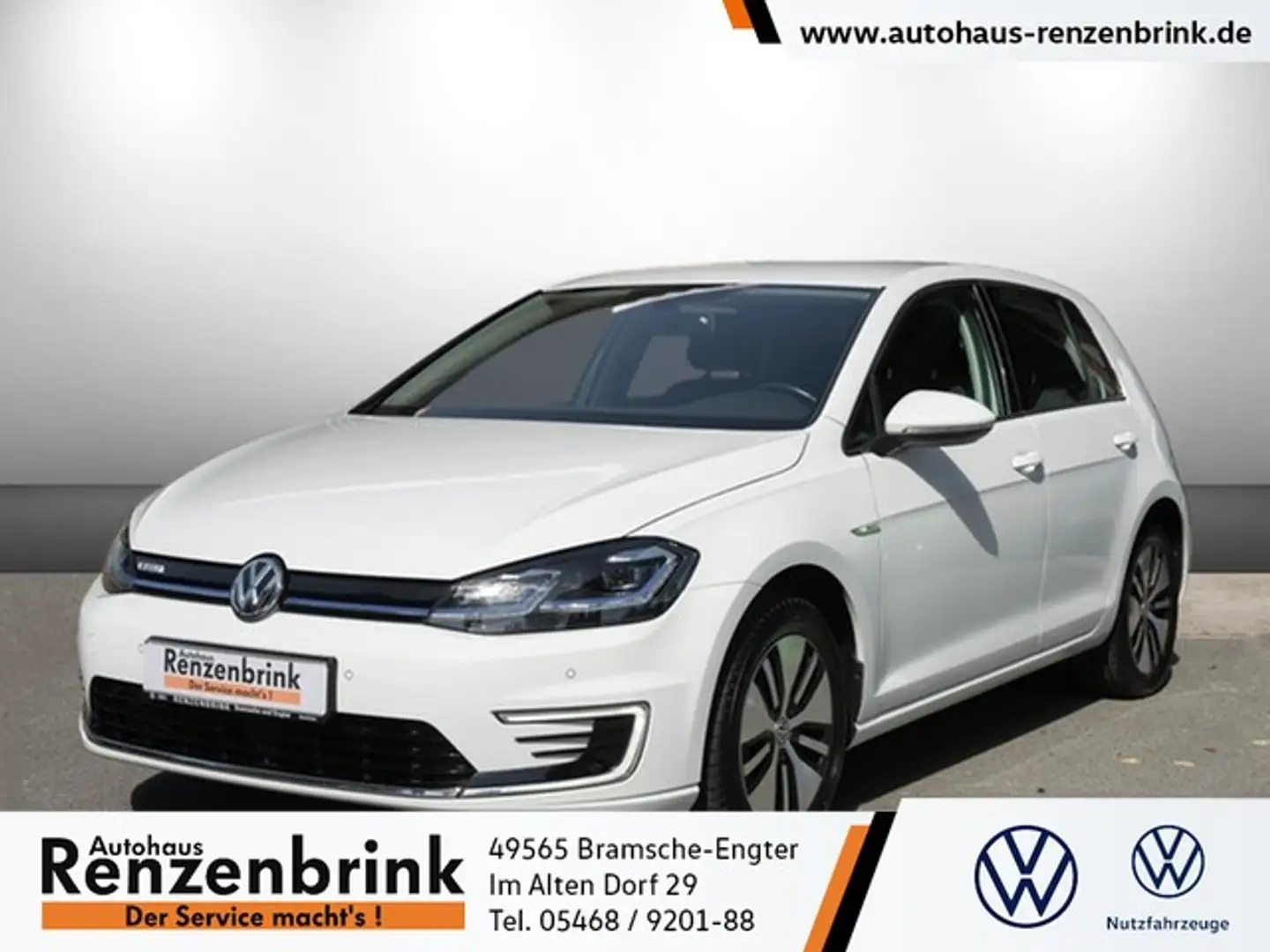 Volkswagen Golf VII e-Golf CCS Navi-Pro heizb. Frontscheibe Weiß - 1