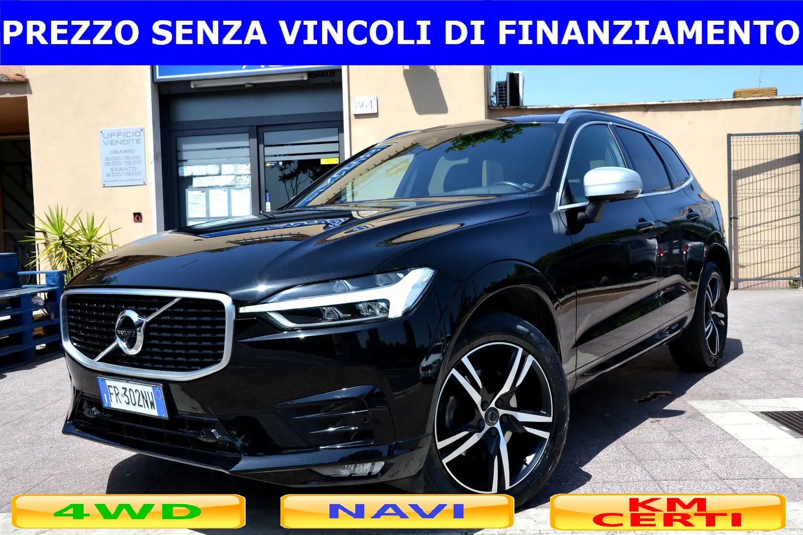 Volvo XC60 2.0 D4 190CV AWD R-DESIGN AUTOM. **LED-NAV-PEL-360 Nero - 1