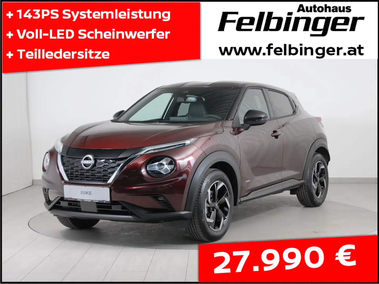Nissan Juke 1.6 Hybrid N-Connecta Aut. 143PS *ab 25.990,-* Rosso - 1