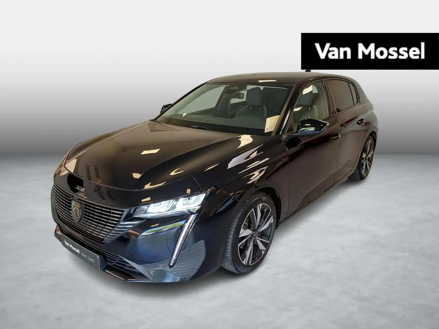 Peugeot 308 1.2 PureTech Allure | ECC | Navi | Half-Leder | LM Zwart - 1