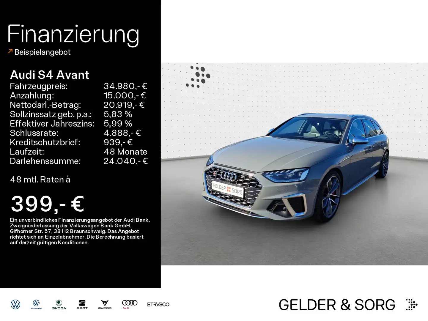 Audi S4 TDI quattro*19Z*HuD*NAVI*MATRIX*KLIMA Gris - 1