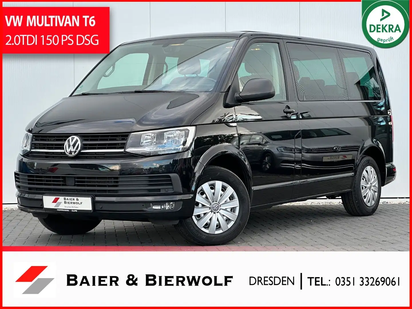 Volkswagen T6 Multivan Trendline 2.0TDI MOD. 18 MWST. AHK Schwarz - 1