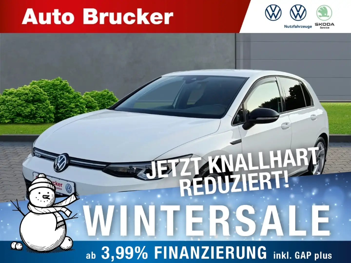 Volkswagen Golf VIII GTD 2.0 TDI+Sportsitze+Klimaautomatik+Lenkrad Weiß - 1