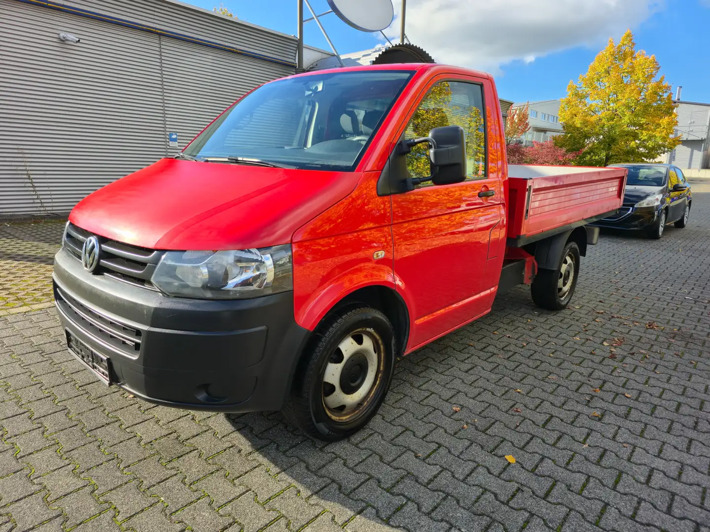 Volkswagen T5 Transporter Pritsche Facelift 2.0 BiTDI Klima AHK ZR-Wechsel Rot - 1