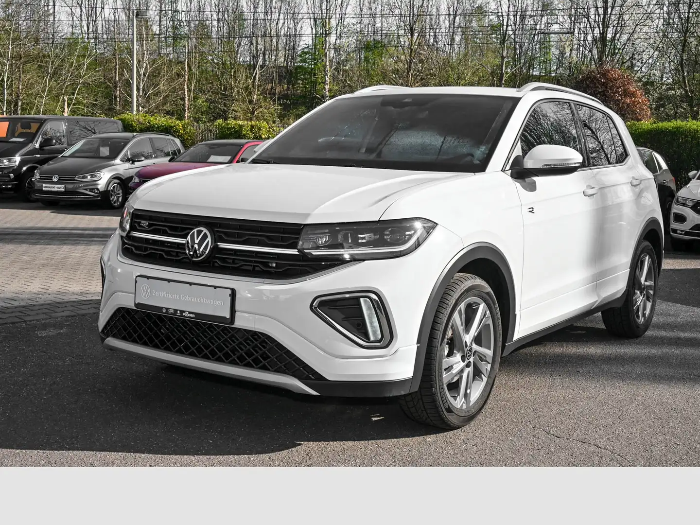 Volkswagen T-Cross 1.5 TSI DSG R-Line Matrix Navi Kam. AHK Weiß - 1