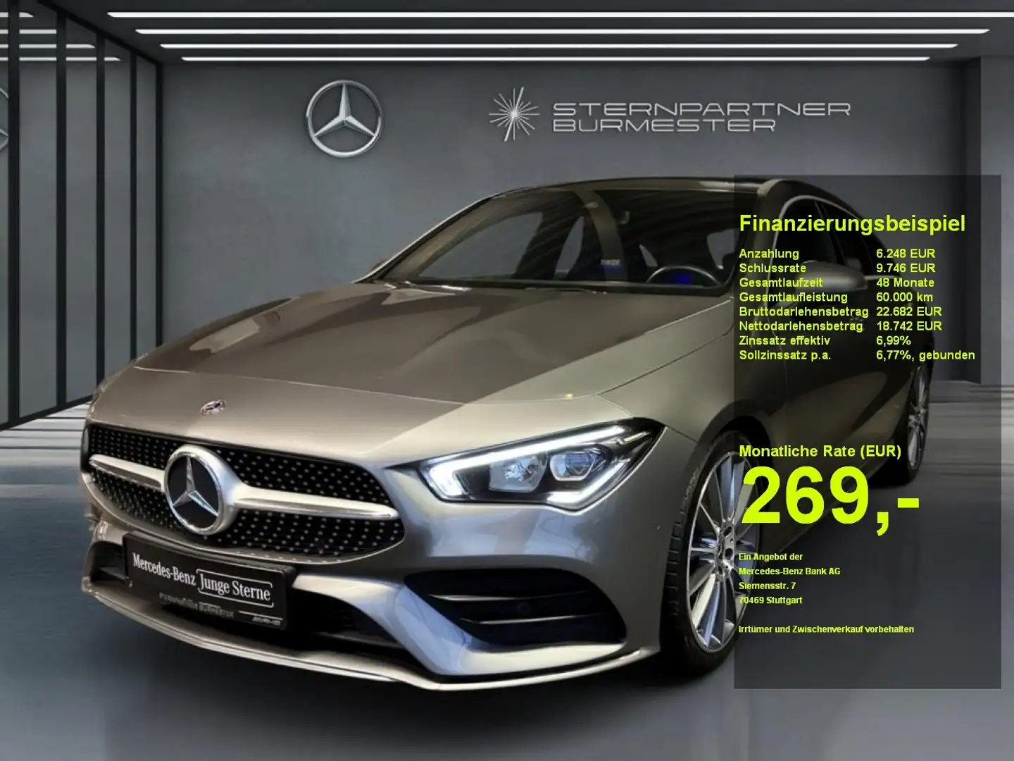 Mercedes-Benz CLA 200 SB AMG+MBUX+Ambiente+NAVI+AUT+SHZ+LED Grau - 1