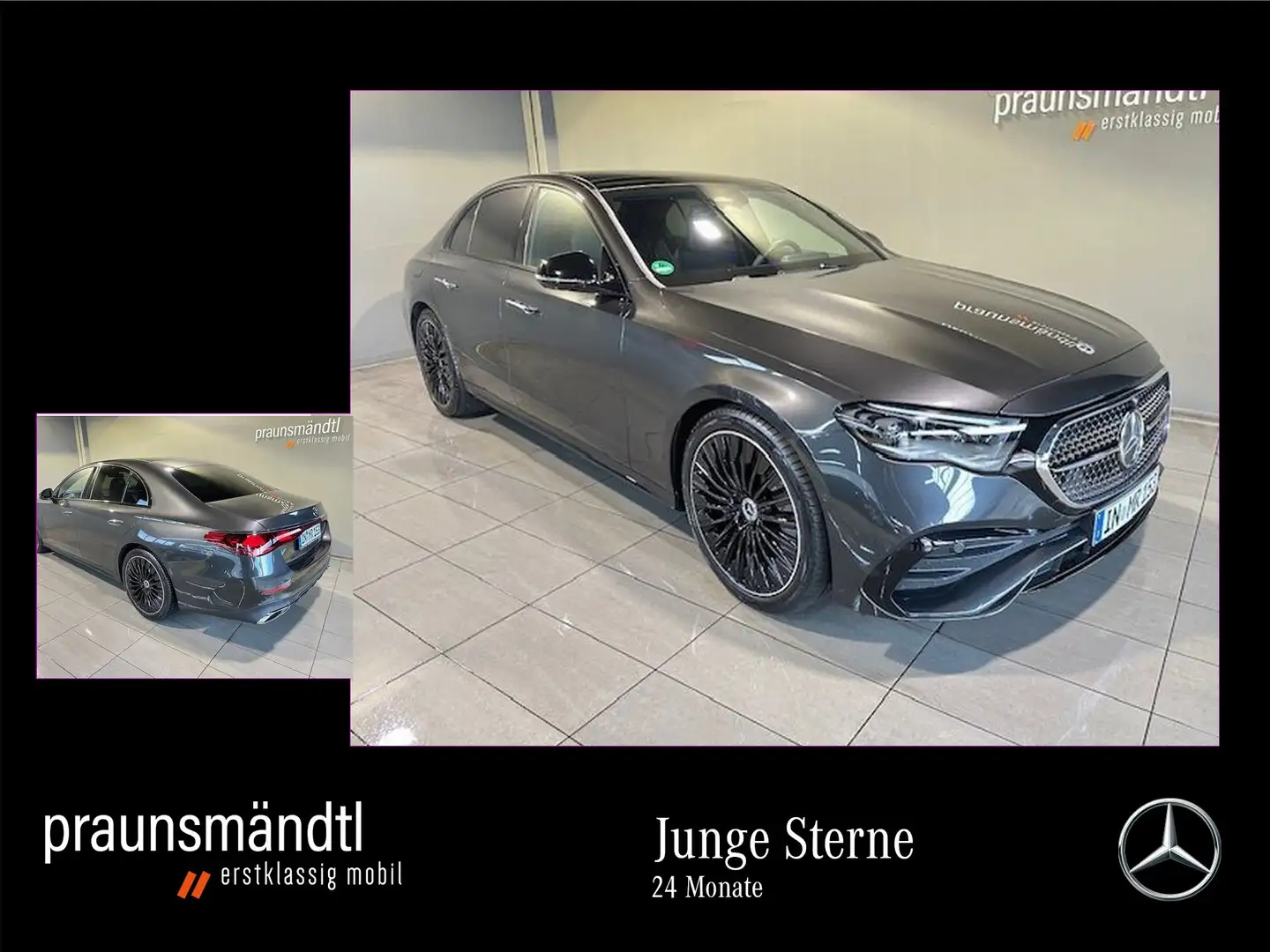 Mercedes-Benz E 220 d AMG Pano/AHK/Distro/360°/MBUX+/20"/Totwi Grau - 1