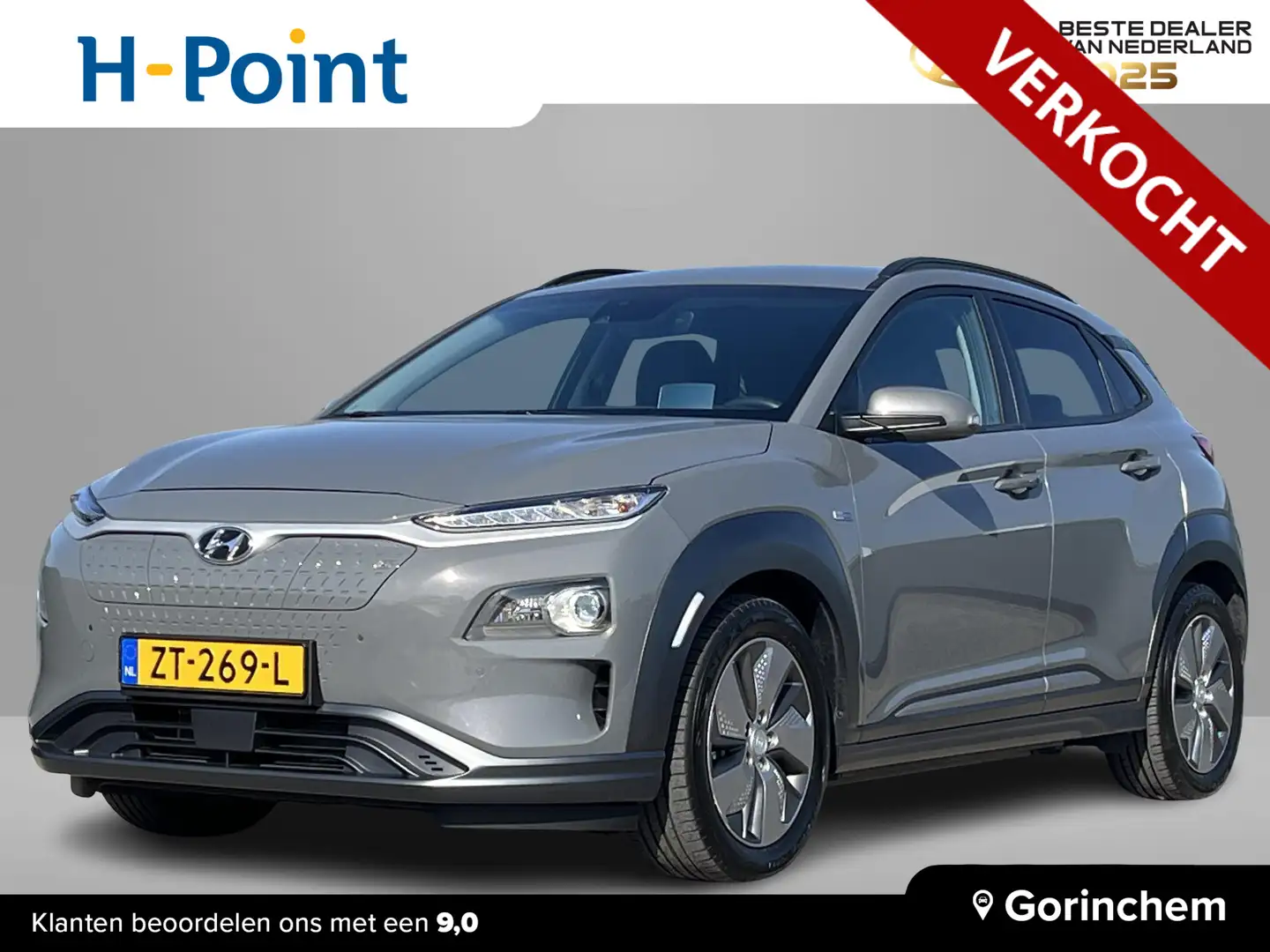 Hyundai KONA EV Premium 64 kWh | Lederen bekleding | Head up di Grau - 1