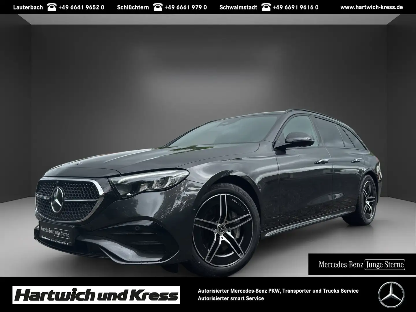 Mercedes-Benz E 220 E 220 d 4Matic AMG Line Advanced +Night+AHK+Totwin Gris - 1
