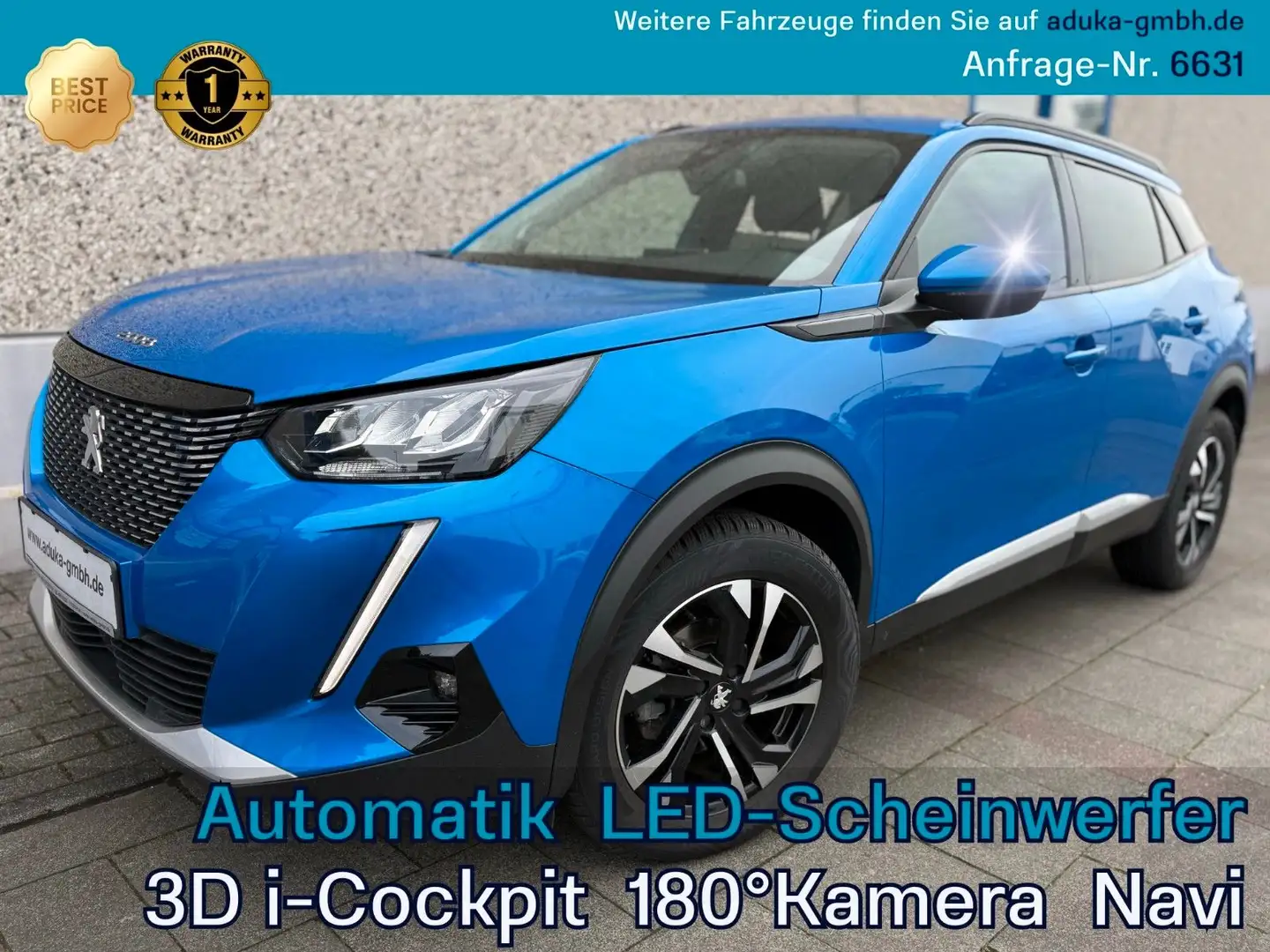 Peugeot 2008 PureTech EAT8 Allure CarPlay 3D-i-Cockpit Bleu - 1