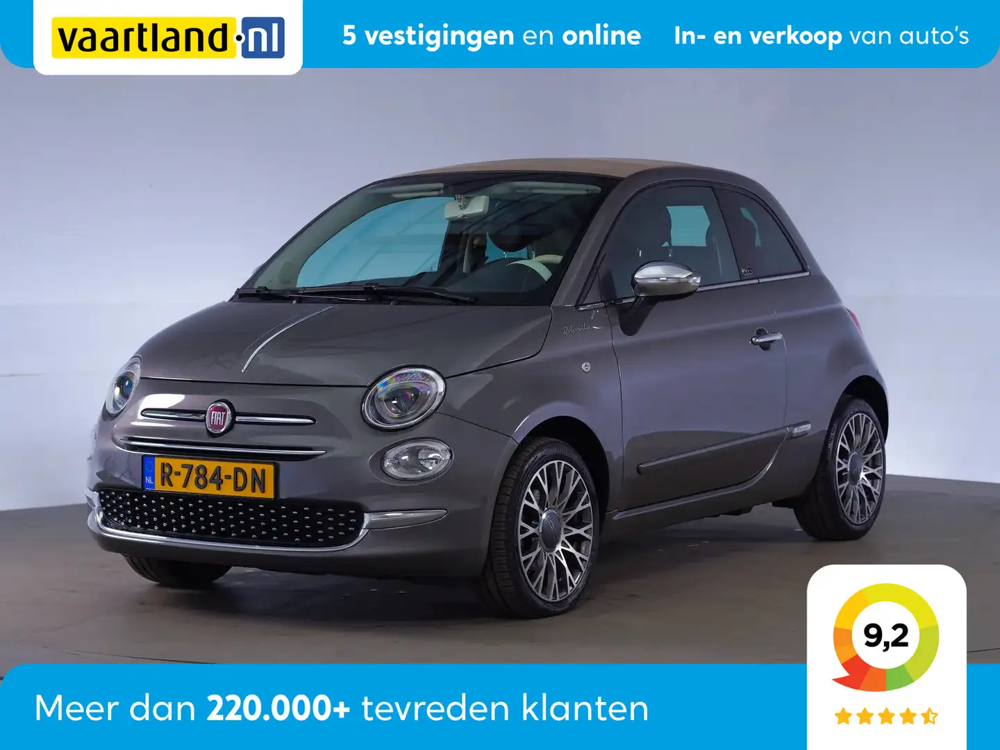 Fiat 500C 1.0 Hybrid Dolcevita [ El.kap Climate ] Grijs - 1