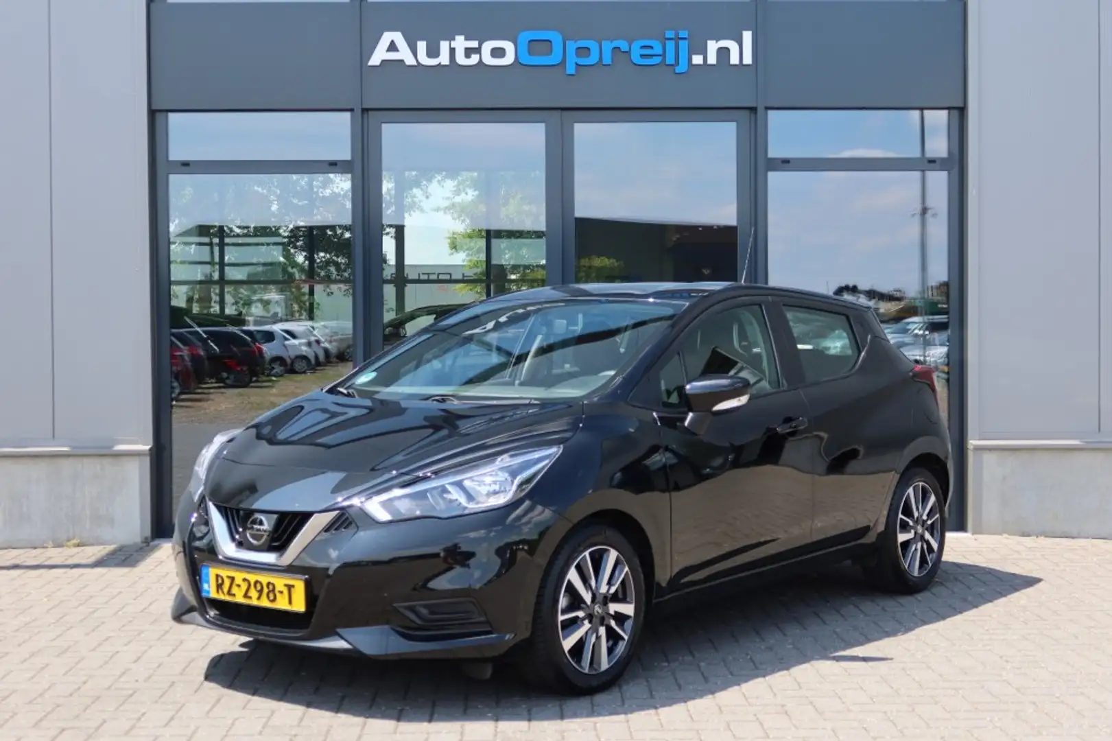 Nissan Micra 1.0L Acenta 5drs. Airco, NAVI, Camera, Cruise, 1e Zwart - 1