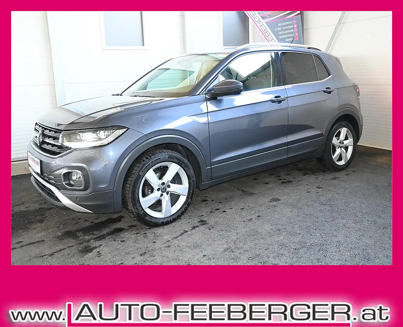 Volkswagen T-Cross 1,0 TSI Style DSG; Stzhzg, Ferlichtassist, ACC,... Grau - 1