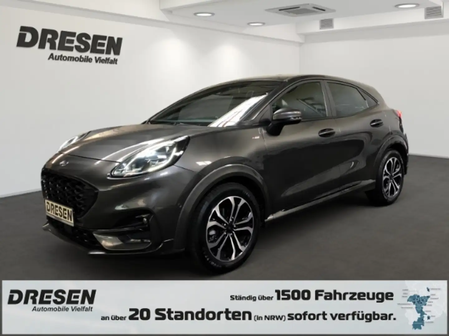 Ford Puma 1.0 EcoBoost ST-Line AHK-abnehmbar+PDCv+h+Klima Grijs - 1